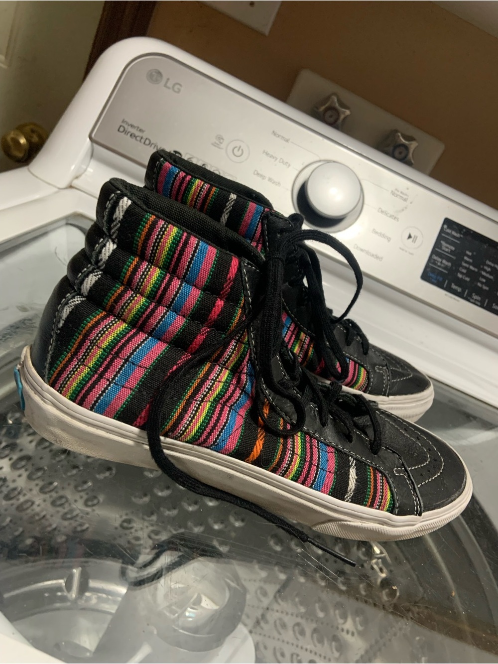 Vans Sk8-Hi Guate Weave Colorful Serape Striped High Tops